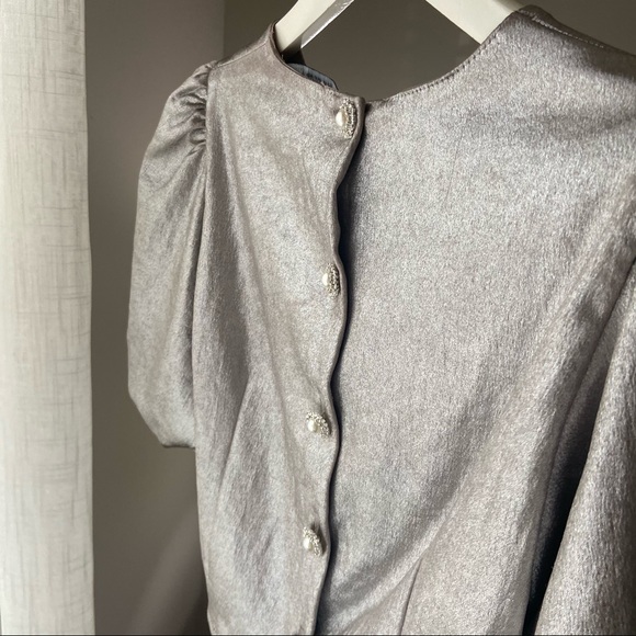 Zara Voluminous Metallic Top - Picture 7 of 11